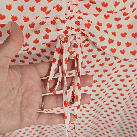 {Princess Polly} Erin Mini Dress in Heart Print - Size 8 - Picture 13 of 16